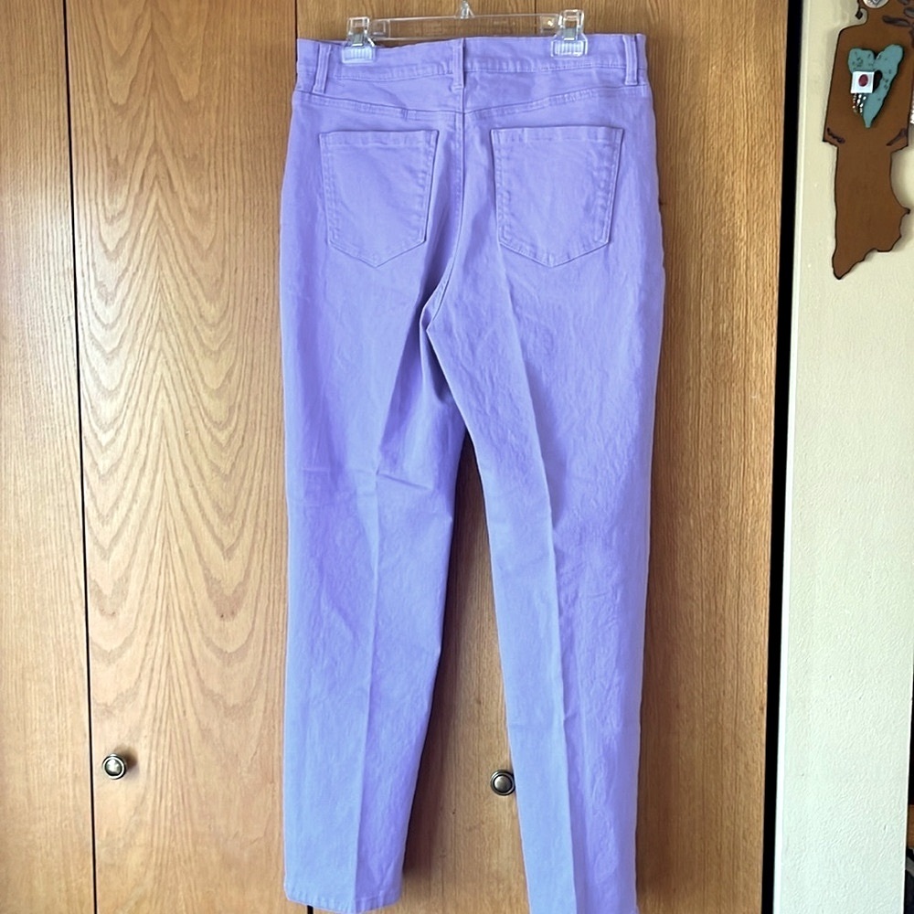 Gloria Vanderbilt Amanda Stretch Denim Jeans Size 14 lilac purple EUC